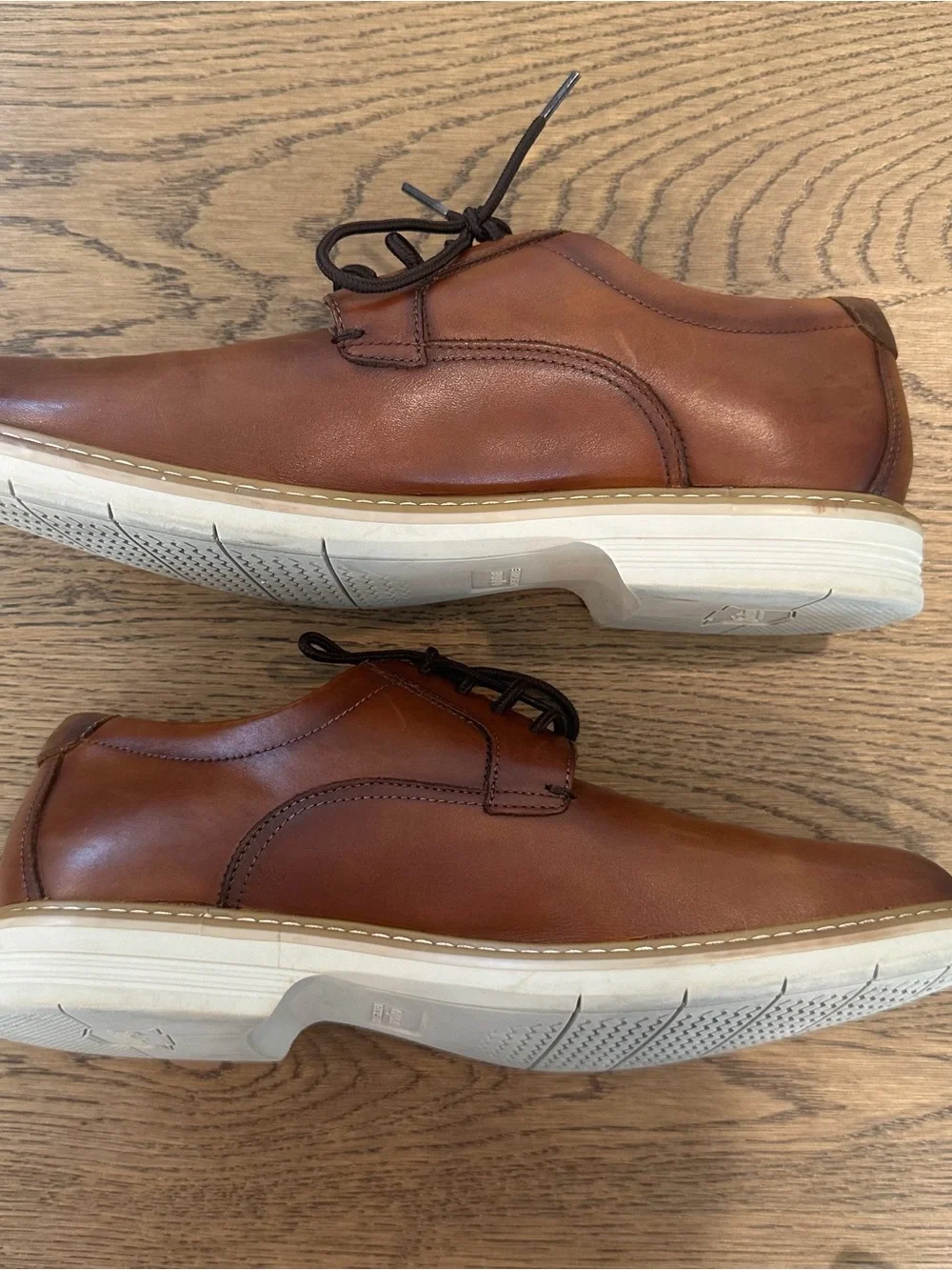 Florsheim Men’s Brown Leather Derby Dress Shoes FlexSole Size 9.5M